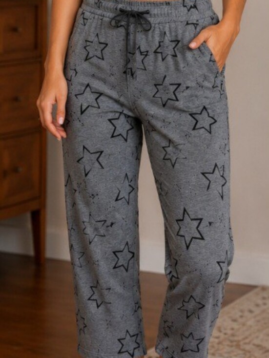 Lucky Brand Other - Gray Star Print Lounge Pants | Cozy Soft Pajama Bottoms